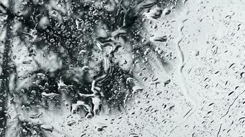 Rain on a Car Window Glass video