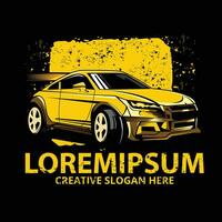 yellow drifter car, suitable for t shirt vector