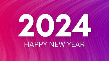 2024 Happy New Year on colorful background vector