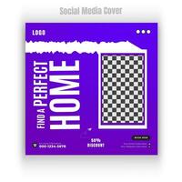 Luxury home for sale property and 2 color gradient clean background or digital construction social media post design home social media post design vector