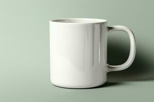 AI generated Blank canvas Enamel mug 3D rendering, perfect for customization photo
