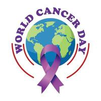 Vector world cancer day design