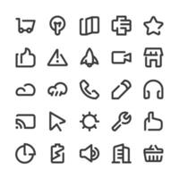 Basic UI icon set vector