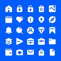 Basic UI icon set vector