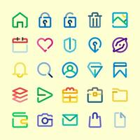 Basic UI icon set vector