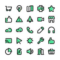 Basic UI icon set vector