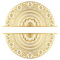 Clásico lujo dorado mandala arabesco islámico modelo para Ramadán Boda invitación vector