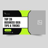 Minimal vector thumbnail banner design, business concept video cover banner design, fully customizable vector eps 10 file format