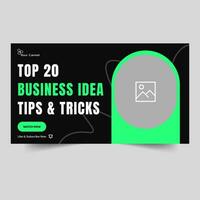 Video tutorial video cover banner design, business idea banner design, product review thumbnail banner template design, fully customizable vector eps 10 file format