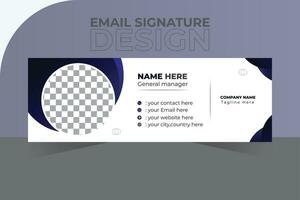 email signature template design or facebook cover template. vector