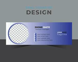 email signature template design or facebook cover template. vector