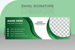 email signature template design or facebook cover template. vector