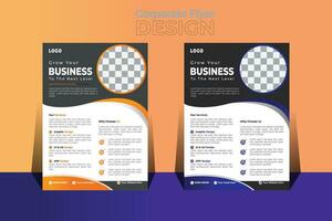 Business flyer design templat. vector