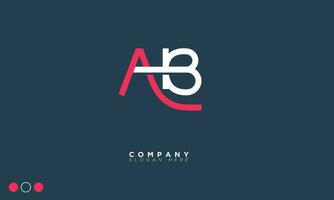 AB Alphabet letters Initials Monogram logo BA, A and B vector