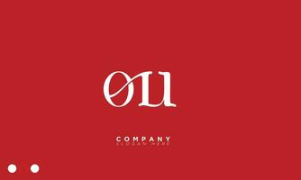 OU Alphabet letters Initials Monogram logo UO, O and U vector