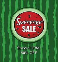 Lettering, beautiful inscription summer watermelon sale, vector illustration eps10