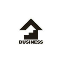 escalera escalera arriba negocio hogar logo vector