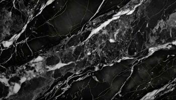 AI generated Black marble texture, high resolution for background or other design work, luxury and elegant photo