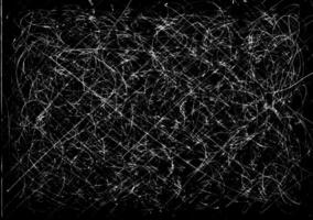 White grunge Hand drawn scrawl scratch texture isolated on black background for overlay photo