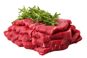 ai generato crudo carne di cervo sella carne isolato su trasparente sfondo. ai png