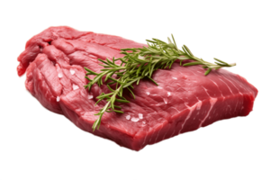 ai gerado cru carne de veado selim carne isolado em transparente fundo. ai png