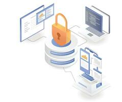 tecnología servidor datos seguridad bloquear vector
