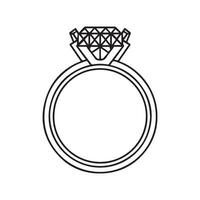 Rings of Forever, Line Art Illustration in Wedding Vector