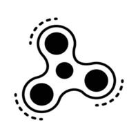 Fidget spinner vector, toy for stress relief, tri bar spinner icon vector