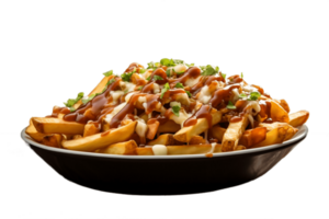 AI generated Loaded Nacho Fries on Transparent Background. AI png