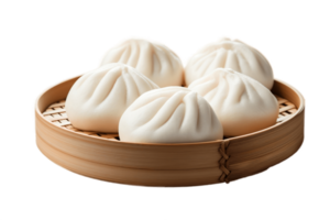 AI generated Bao Buns on a Transparent Background. AI png