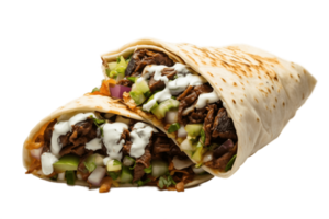 ai generato shawarma su trasparente sfondo. ai png