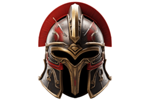 AI generated Vintage Spartan Helmet on Transparent Background. AI png