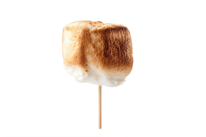 ai gerado assado marshmallow em bastão isolado em transparente fundo. ai png