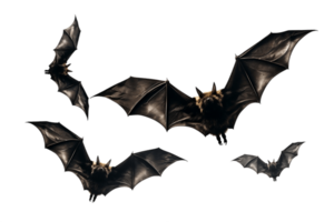 AI generated Bats in Flight, Isolated on Transparent Background. AI png