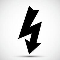 High Voltage Black Icon Isolated On White Background vector