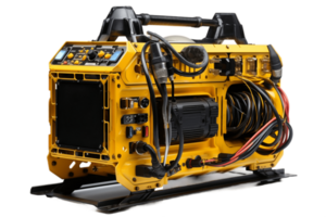 AI generated Yellow Welding Machine on a Transparent Background. AI png