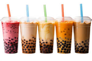 AI generated Bubble Tea on a Transparent Background. AI png