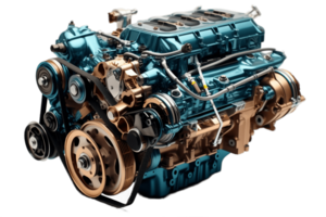 AI generated Car Engine Isolated on a Transparent Background. AI png