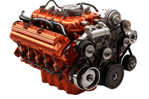 AI generated Car Engine Isolated on a Transparent Background. AI png