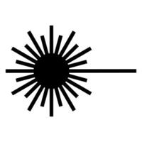 Beware Laser Beam Symbol Sign Isolate On White Background vector