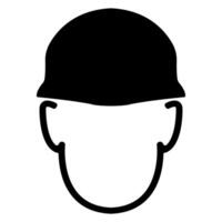 Use casco símbolo de signo aislar sobre fondo blanco vector