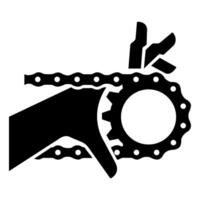 Hand Entanglement Chain Drive Symbol Sign vector