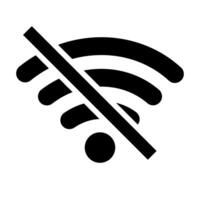 No Wifi Area Sing Isolate On White Background,Vector Illustration vector