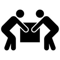 Two person lift Symbol Sign Isolate on white Background vector