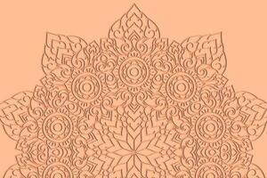 Abstract minimal geometric background with ornament, mandala. vector