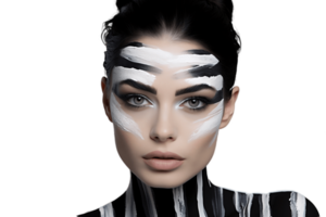 AI generated Makeup Artist on Transparent Background. AI png