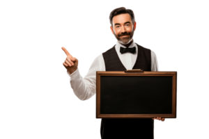 AI generated Male Teacher with a Blackboard on Transparent Background. AI png