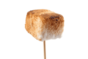 ai gerado assado marshmallow em bastão isolado em transparente fundo. ai png