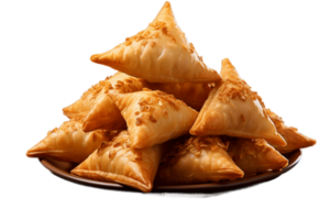 ai generado samosa en transparente antecedentes. ai png