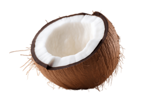 ai généré noix de coco sur une transparent Contexte. ai png